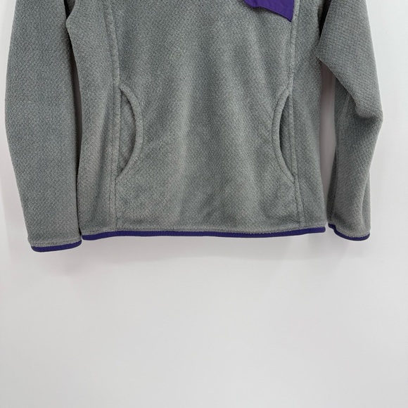 PATAGONIA Re-Tool T-Snap Pullover Fleece Jacket Women's Size Small Gray Purple - Picture 3 of 10